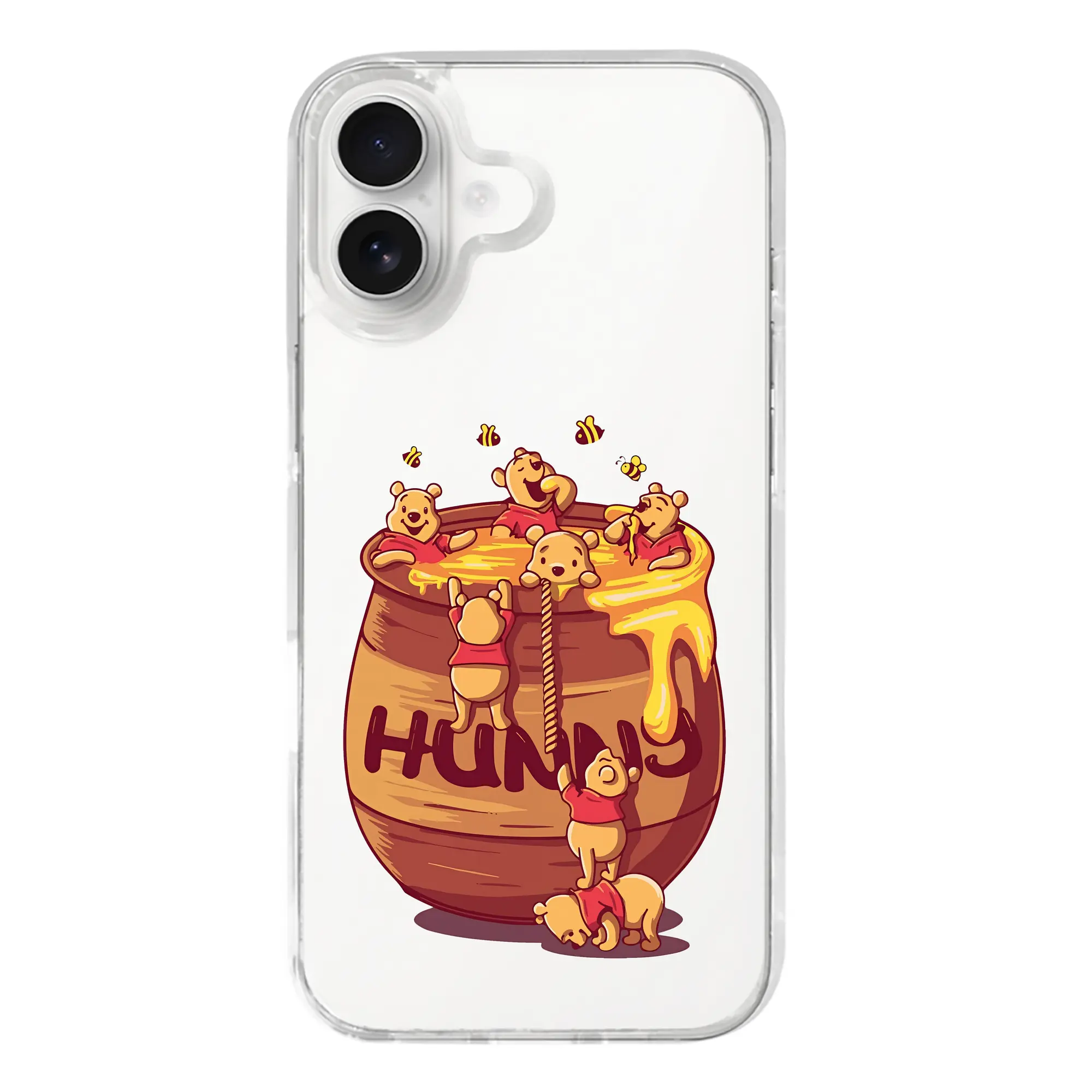 プーさん グッズ くまのプーさん - iPhone 17シリーズ 透明スマホケース – 薄型・耐衝撃・精密フィット保護カバー